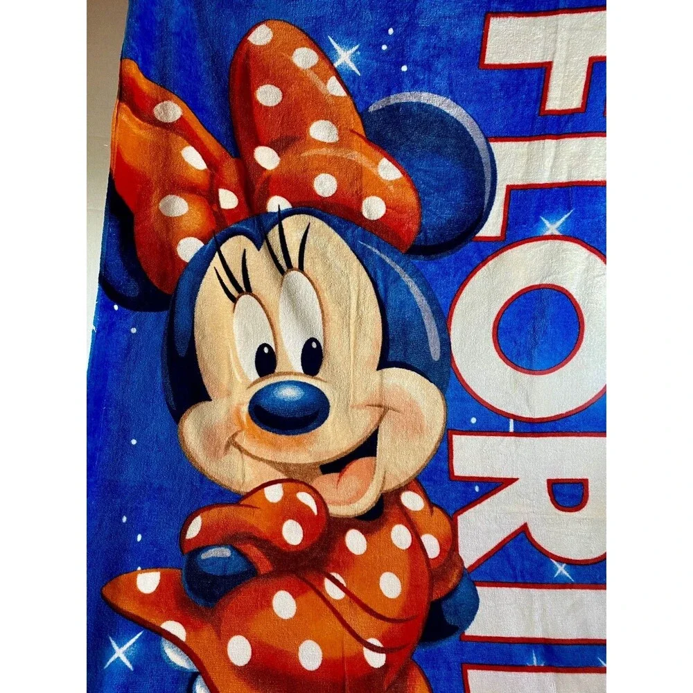 Disney Vintage MINNIE MOUSE Towel Beach 90s Florida 30 x 58